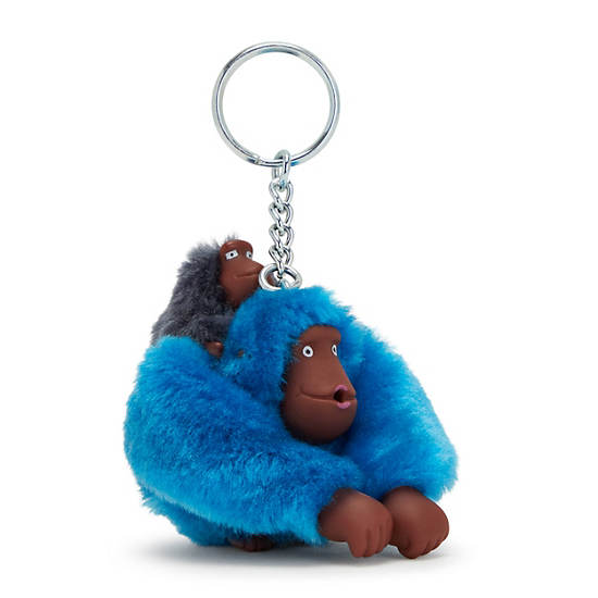 Kipling Mom And Baby Sven Monkey Keychain Accessories Azure Sky | CA 1948MQ